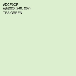 #DCF0CF - Tea Green Color Image